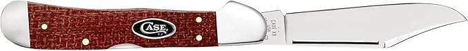 Case XX Pocket Knife COPPERLOCK - DARK RED BURLAP MICARTA Item #12275-101549L CS - Length Closed: 4 1/4Inches