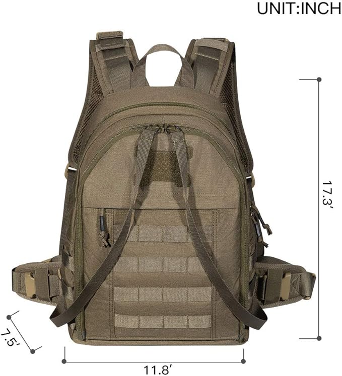 EXCELLENT ELITE SPANKER Military Tactical Backpack Detachable Backpack Quickly Turns into Outdoor Vest(Ranger Green)