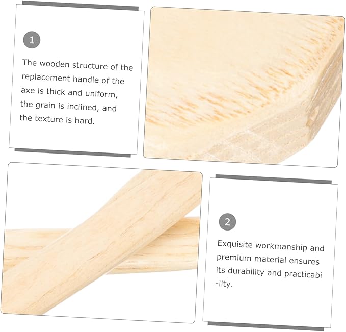 Shovel Handle Replacement Camping Hatchet 6 Pcs Ax Handle Mini Wooden Camping Ax Hoe Replacement Grip Wood Handle Replacement(As Shownx5pcs38x4.4cmx4pcs)