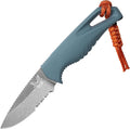 Benchmade - Intersect Outdoor Knife Drop-Point Serrated Blade Depth Blue Santoprene Handle (18050S)