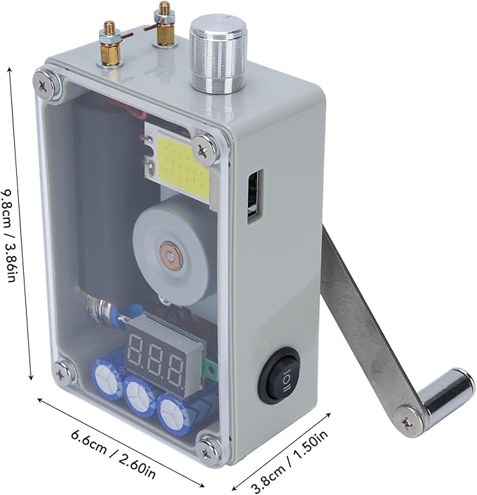 Portable Hand Crank Generator Emergency USB Charger with COB Light for Outdoor Camping