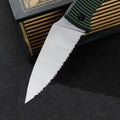 Folding Knife Pocket Knife Green Handle Bronze Blade for Outdoor Camping Survival EDC Knife for Easter Independence Day Thanksgiving Halloween Christmas and Father's Day (Trailing Point)