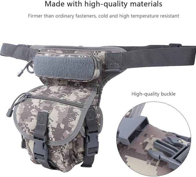 Drop Leg Bag for Men Women Thigh Pack Pouch Multifunctional Tactical Package Outdoor Hiking Thigh Bag