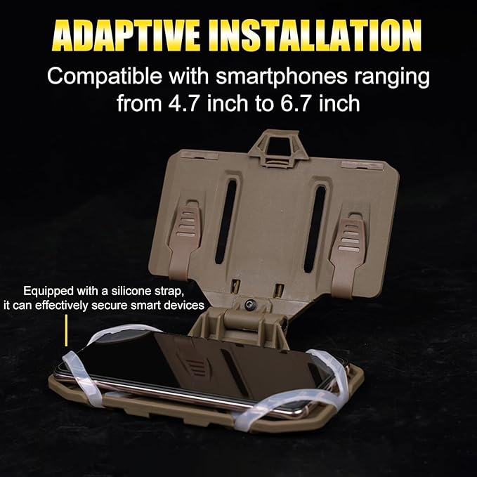 Tactical Phone Chest Mount with Chest Vest Rig Bag Pack Molle Foldable Navigation Universal Phone Holder Board for Hunting