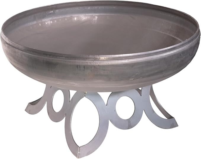 Liberty Fire Pit – Ohio Flame Wood Burning Outdoor Fire Pit - 24 Diameter with Circular Base (Made in USA)