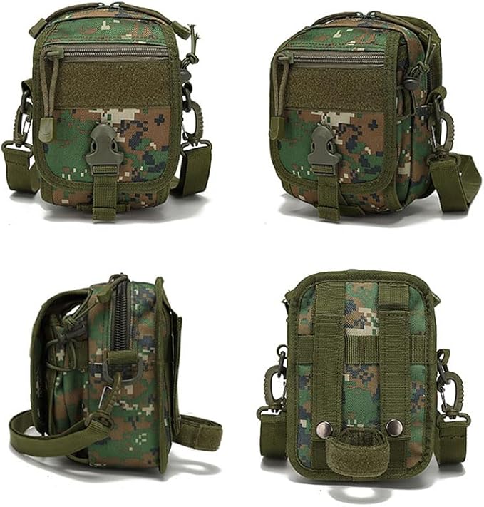 Outdoor Sports Hiking Sling Pack Camouflage Tactical Molle Shoulder Bag - CP