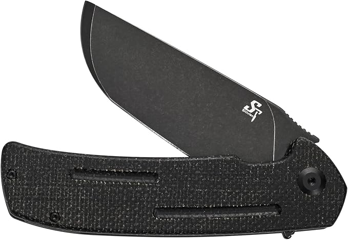 Sitivien ST133 Folding KnifeD2 BladeMicarta Handle EDC Tool Knife for Outdoor Camping Hiking(Black)