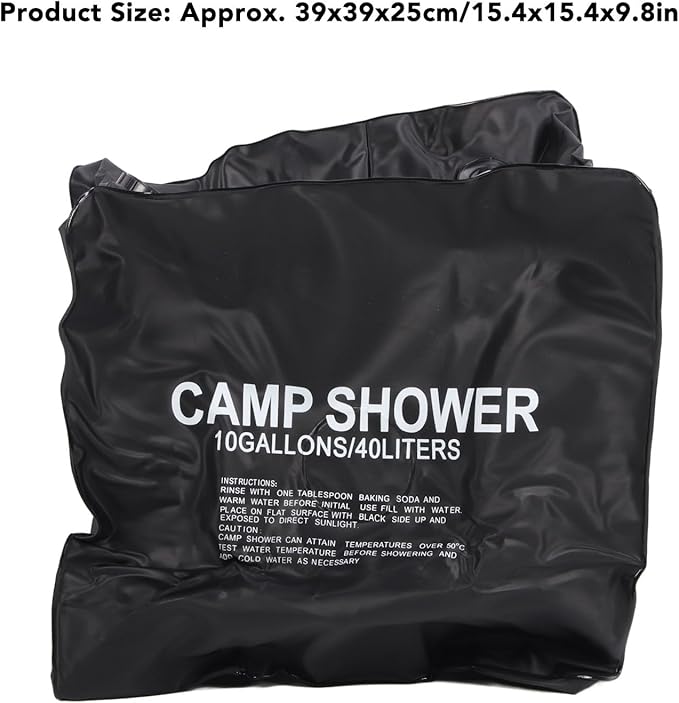 Solar Shower 40L Portable Cam Shower with vable Hose Thickened Solar Heating for oor Hiking Beach Swimming T Includes Rope and Hose