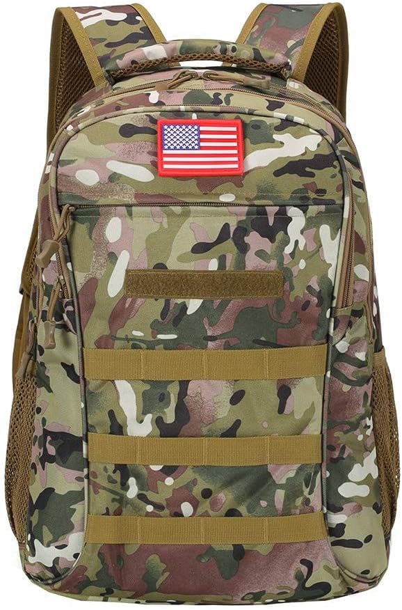 outdoor plus Camo BackpackMilitary Boys Backpacks for School40L Army Bookbag with USB Charging Port Waterproof