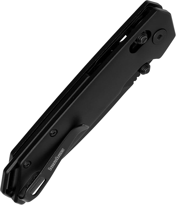 Kershaw Black Iridium Folding Pocket Knife &amp Misdirect Pocketknife 2.9 in. 4Cr13 Black-Oxide Blackwash Finish Blade