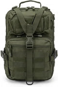 SMONT Army Green Tactical Sling Bag - MOLLE Compatible Daypack Small Durable Backpack for Hiking Commute Work/EDC - Assault Range Bag Crossbody Chest Pack Single Shoulder Pack in Army Green