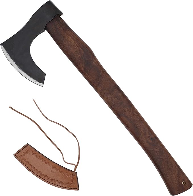 Armory Replicas™ Viking Bearded Battle Axe – Hand Forged Iron Steel Blade with Rustic Finish &amp Sheesham Wood Handle 20.75
