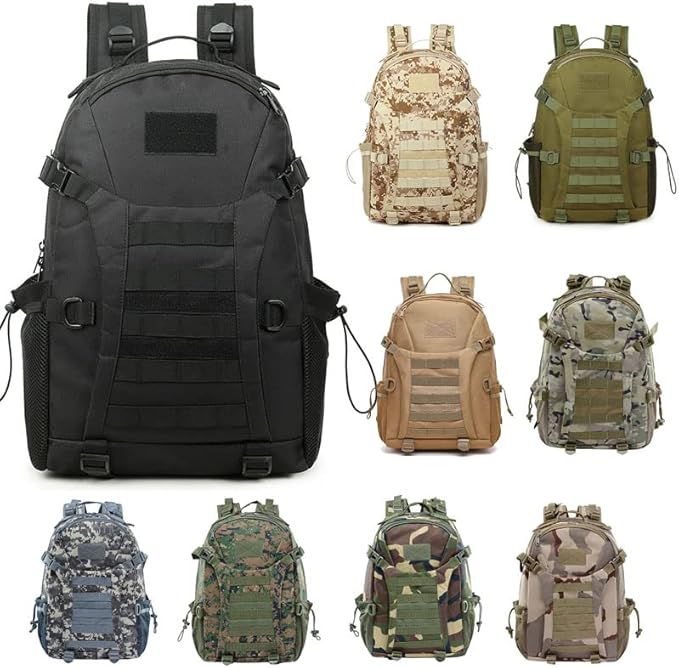 YABOO Tactical Combat Camouflage Bag Outdoor Sports Pack Hiking Rucksack Knapsack Molle 30L Backpack