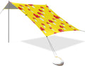 Beach Canopy with Windproof Ropes &amp Sandbags Beach Tent Sun Shade Sun Shelter for Camping Trips Fishing Backyard Fun or Picnics Mushroom