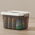 27 Quart Clear Latching Storage Box Large Plastic Lidded Storage Bin with Secure Handles Stackable Organizer Container for Home &amp Office Black