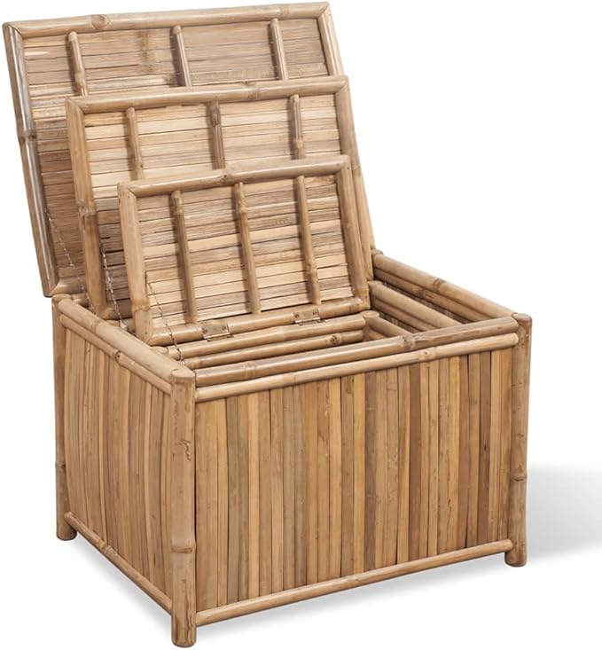 (Priority Delivery) Storage Box with lid for Living RoomBedroomCorridor EntranceStorage Boxes 3 Pieces Bamboo