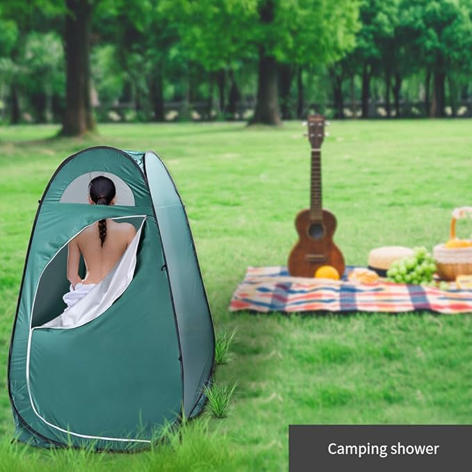 Outdoor Pop-up ToiletPortable Outdoor Pop-up Toilet Dressing Fitting Room Privacy Shelter Tent Army Green