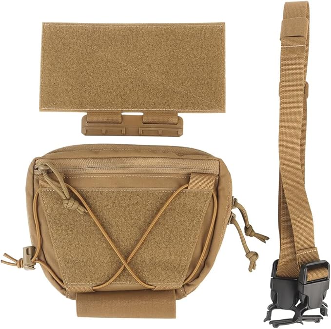 Tactical Quick Release Dump Drop Pouch with Hook &amp Loop Fanny Pack Waist Bag Utility Tool Organizer Admin Pouch