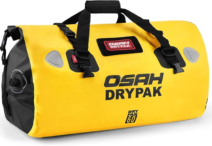 Waterproof Duffel Bag - Motorcycle Dry Bag Tail Bag with Large Storage Space Waterproof Luggage Duffle Bags with Outer Mesh Zipper Pocket for Camping Kayaking Fishing &amp Traveling