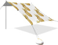 xigua Pineapples Beach Tent Sun Shelter with Carrying Bag - Silver Coated Oxford Fabric Beach Canopy for Beach Camping Fishing - Includes Windproof Ropes Sandbags &amp Stakes