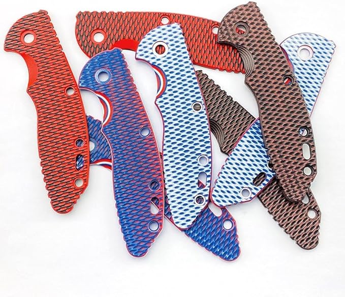 1 Pair G10 Scales Fits for Rick Hinderer knives XM18 3.5 Triple Colors Non-slip Handle Patch Blank DIY Replacement