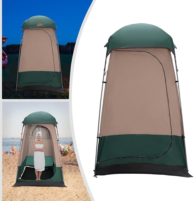Shower Tent Outdoor Camping Privacy Shelter Oversize Space Portable Toilet Tent for Hiking Camping Picnic Fishing Beach 63x63x94.5 Inch