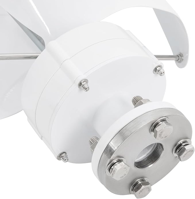 Wind Turbine 100W 42.65ft/s Vertical Axis Wind Turbine Generator Home Windmill Kit Hybrid Wind System with Controller for Home Business Industrial Energy Supply (100W 12V White)