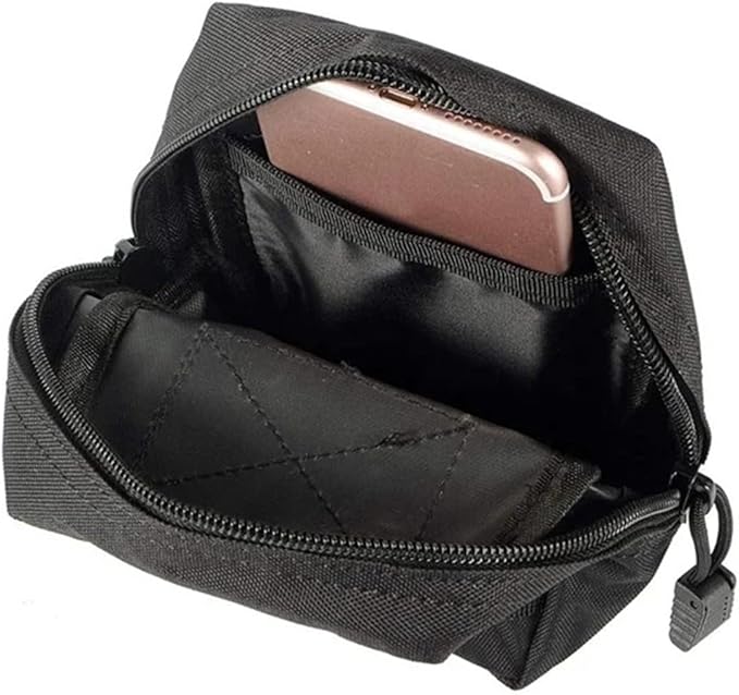 Tactical Molle Pouch Waist Fanny Pack Mobile Phone Pouch Multi-Purpose Utility Tool Pouch Carabiner Hunting Accessories(Green)