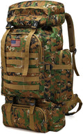 JUMAHE Rugged 80L Military Backpack for Men Versatile Waterproof and Breathable Ideal for Camping Hiking and Travel (Jungle)