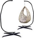 Giantex Hammock Chair Stand Only Heavy Duty Steel C-Stand for Hanging Chair 360° Rotation Egg Chair Stand W/Carabiner 2 Diameter Steel Pipe 81.5 H Stand for Swing Chair Outdoor Indoor