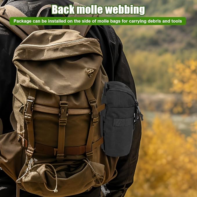 Tactical Molle Pouch Waterproof Backpack Attachment Pouches Gadget Storage Bag with Back Webbing &amp Bottom Drain Hole for Hiking Camping Fishing