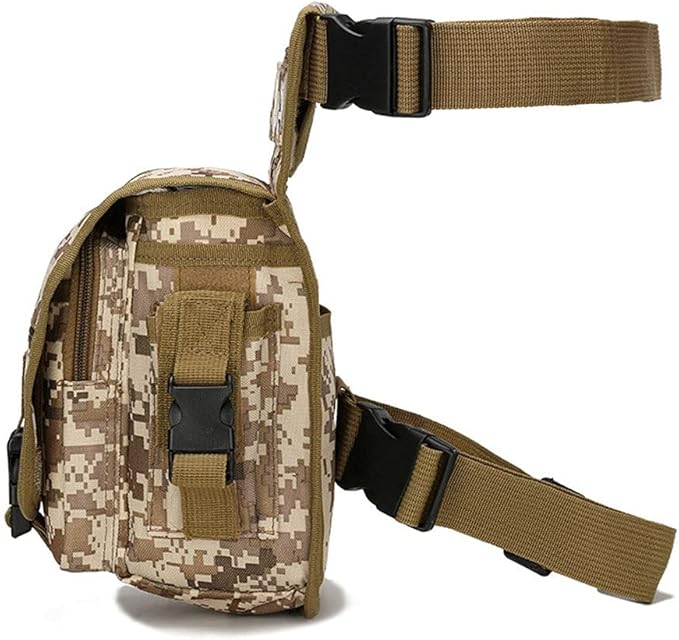 Outdoor Sports Hiking Versipack Camouflage Bag Tactical Leg Pack - Tan