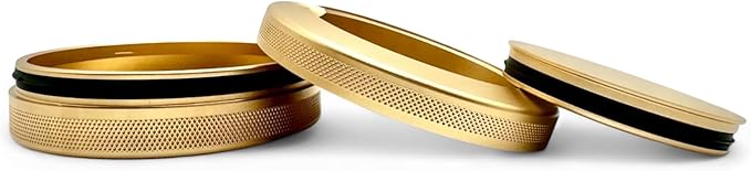 First Responders: Fire | Metal Container for Zyn Premium Aluminum Can &amp Rugged Pouch Holder | Extra Capacity Knurled Grip &amp Used Pouch Storage | EDC (Champagne Gold)