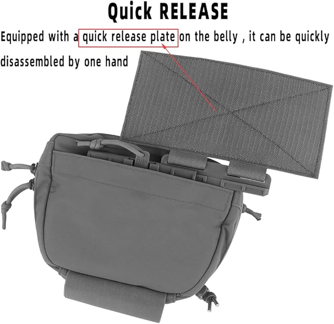 Tactical Vest Sub Abdominal Pouch Dump Drop Pouch Hunting Vest Fanny Pack Quick Release Airsoft Vest Expansion Gear