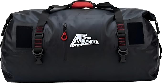 Waterproof Duffel Bag 120L - Marine Grade Dry Bag with Tie Down Straps for Motorcycle Touring Boating Camping | Roll Top Seal