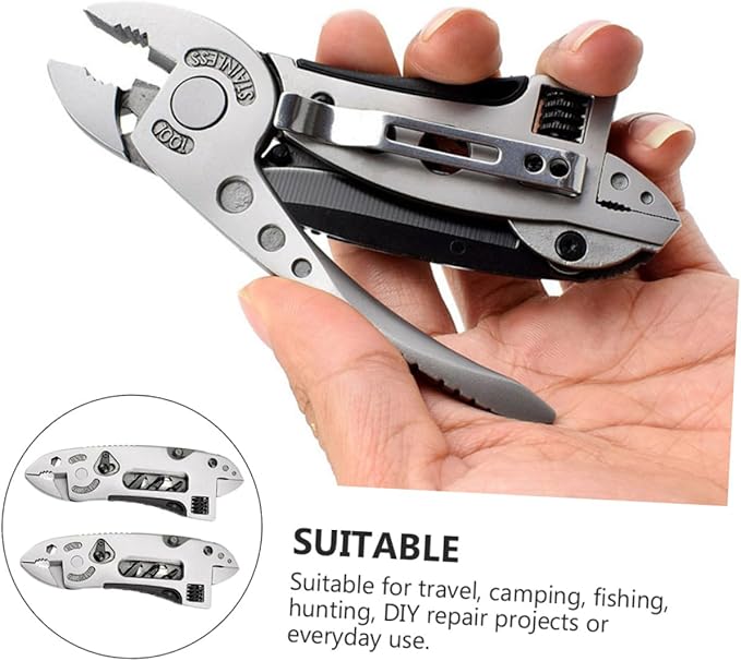 NUOBESTY 2Pcs Multi Tool Pliers Portable Outdoor Camping Wrench Screwdriver Wire Cutter Lightweight Compact for Hiking Climbing and Everyday Use