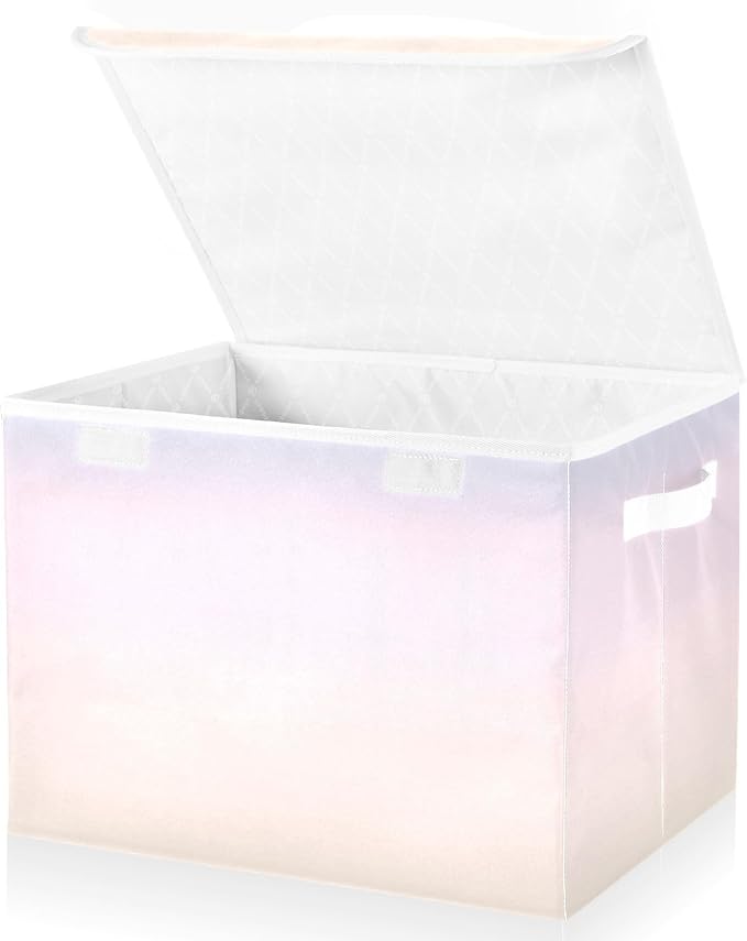 Gradients Storage Container with Lid Foldable Clothing Storage Bed Storage Containers for Home Studyroom Dormroom