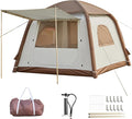 Inflatable Camping Tent2/4/6/8 Person Glamping Inflatable Tents with Awning Quick Setup Blow Up Tents with Pump Waterproof Oxford Inflatable House for Camping Air Glamping Hot Tents for Adult