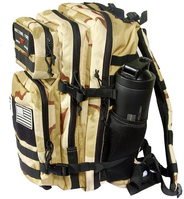 Directional Force | D1 Series Tactical Backpack | Durable Backpack with Multiple Storage Compartments | Performance Apparel &amp Products (Desert Camo)
