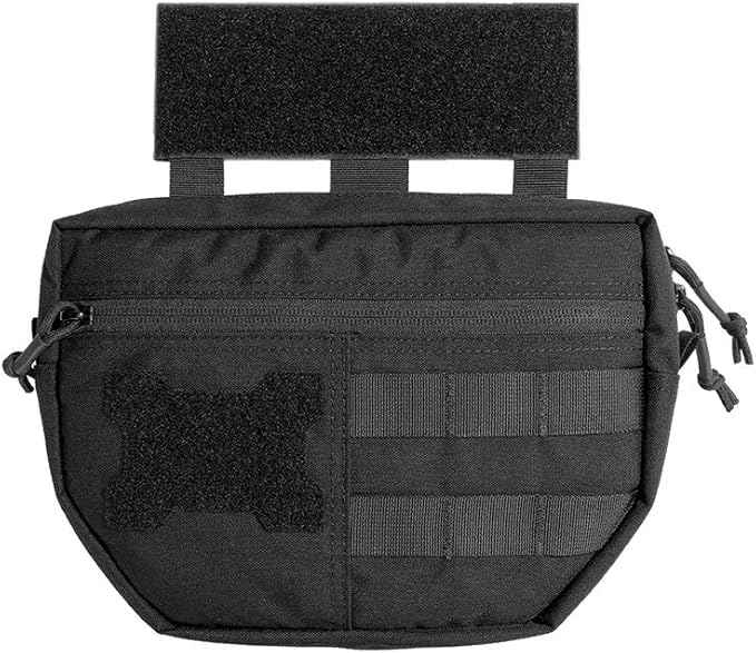 EXCELLENT ELITE SPANKER Tactical Drop Dump Pouch Molle Tool Pouch with Hook &amp Loop Carrying Kit Bag for Tactical Vest Chest Rig