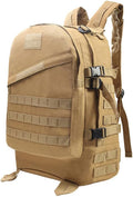 Military Tactical Backpack for Men and Women 3D Assault Pack Bag Rucksack with Molle System Hiking Pack (Mud Color)