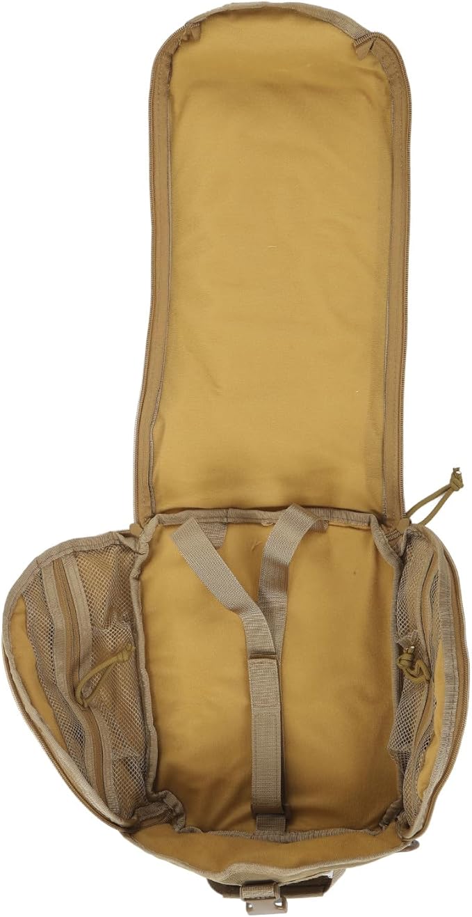 Helmet Bag Pack Camping Helmet Bag Canvas Scratch Prevention Adjustable Helmet Storage Bag for Hard Hats Helmet Military Carrying Pouch for Sports Hunting Shooting (Khaki)