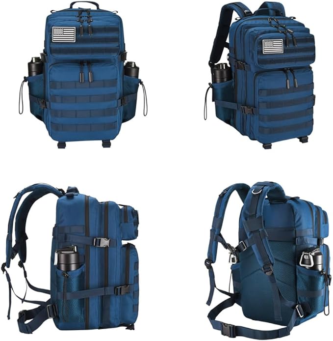 45L Tactical Backpack for Men Women Military Assault Pack with MOLLE Large 3 Day Bug Out Bag for Hiking Camping