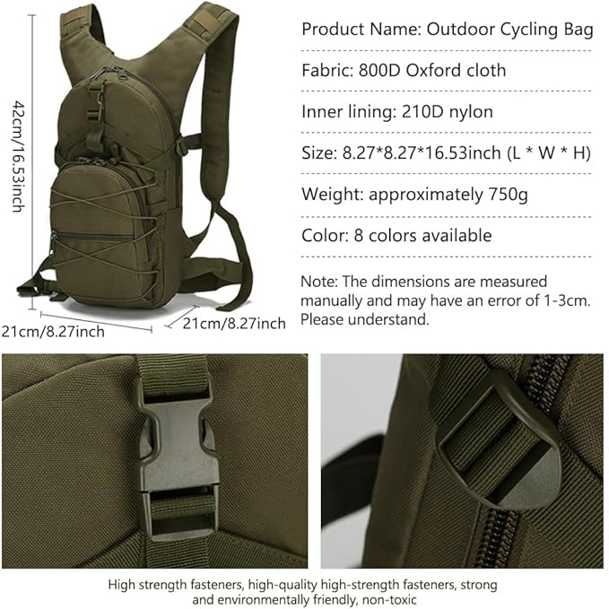 Tactical Backpack Small Military Daypack Assault Pack Rucksack Bag for Travel Hiking Running Outdoor Sports (Sansha Color)