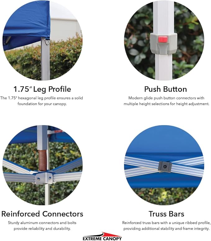 Extreme Canopy Heavy Duty Aluminum Instant Popup Canopy (10ft x 10ft Blue)