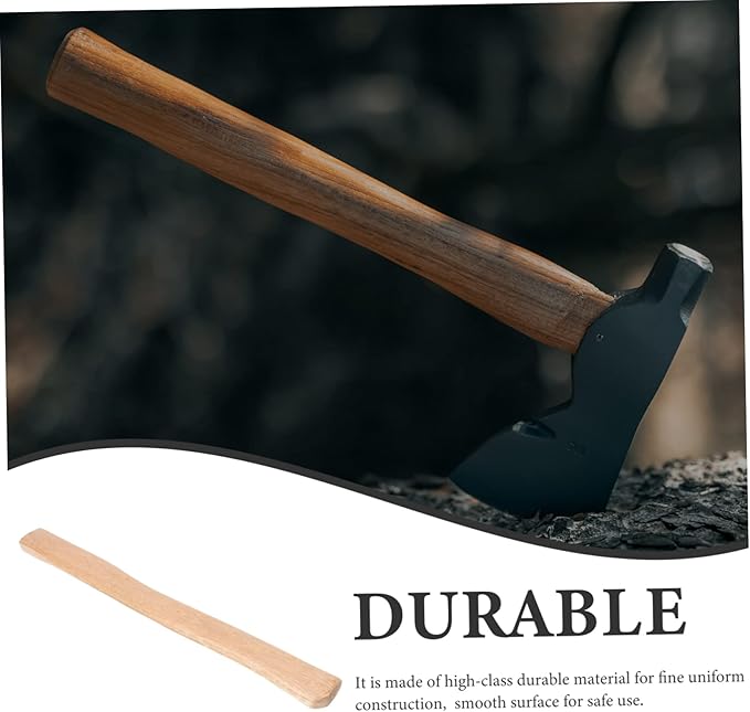 Happyyami Grip Wooden Axe Handle Replacement Durable Handle for Outdoor Use Easy Installation Comfortable Grip for Axe Restoration and DIY Projects