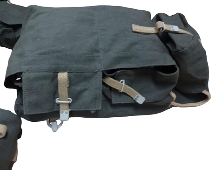 German WWII Engineer Assault Pack - Backpack with Pioneer Pouches - Gray - Reproduction