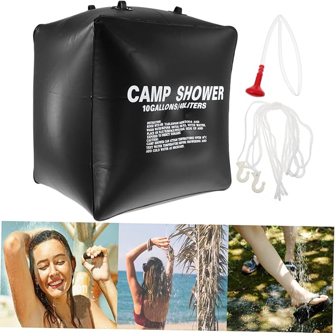 Abaodam Solar Shower Bag for Camping Durable Outdoor Shower Pouch with Hanging Rope for Hiking Fishing and Travelling Eco-Friendly Solar Heating Bag