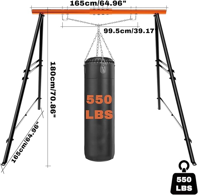Swing Stand Frame Swing Sets for Backyard Hammock Chair Stand Only Max Load 550Lbs for Patio Playground Park(Swing not Included)