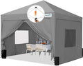 Quictent Privacy 10x10 Pop up Canopy Tent with Sidewalls and Roll-up Ventilated Windows One Person Easy Setup Outdoor Commercial Gazebo Shelter Enclosed Waterproof Bonus 4 Sandbags
